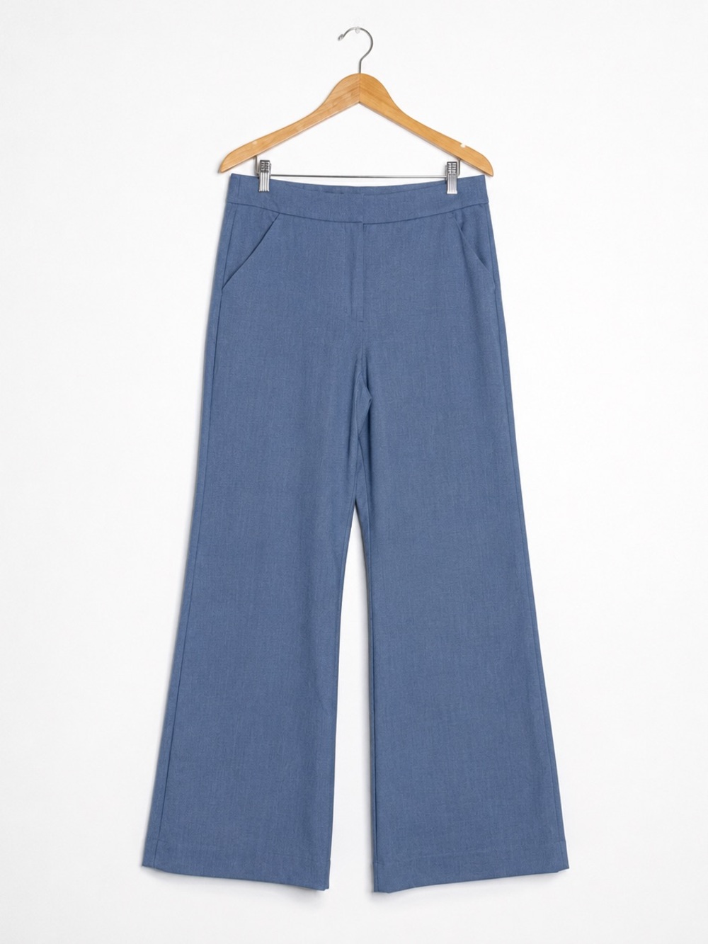 Express Editor Flare Trouser Pants Blue 6 Short High Rise